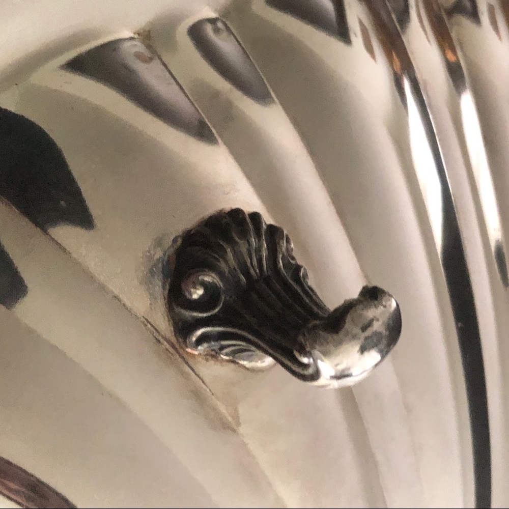 Silver Shell Footed Serving Tray - Large - Picture 7 of 14